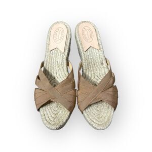 NEW Stubbs & Wootton Kelly Rib Natural Espadrille Grosgrain Ribbon Jute Sole 39